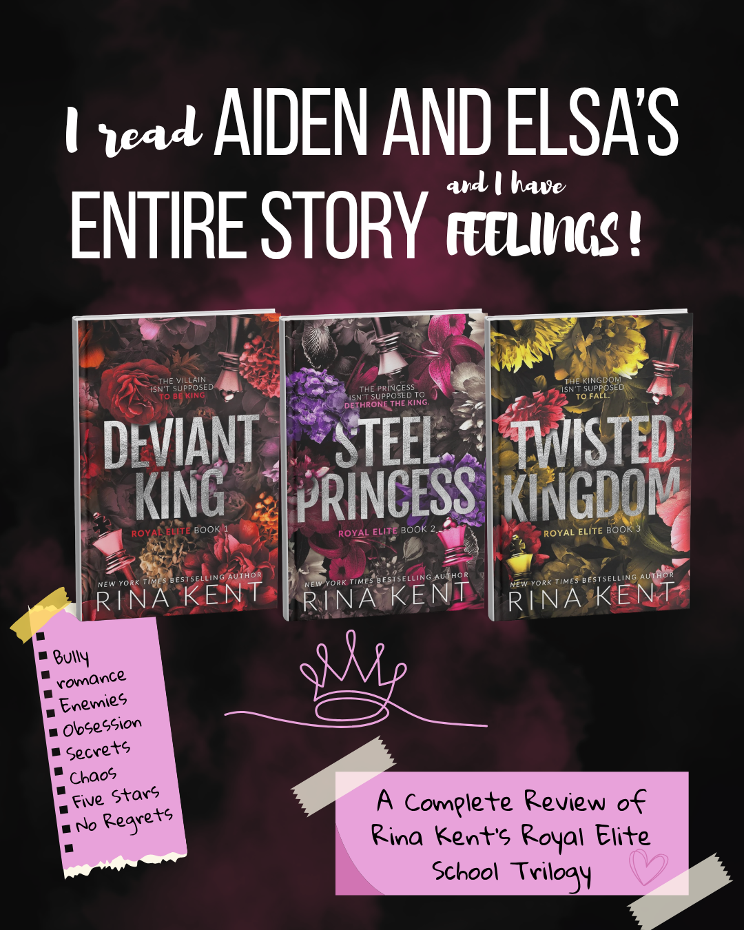 Aiden King Is Probably a Sociopath: My Thoughts on Rina Kent’s Royal Elite Trilogy